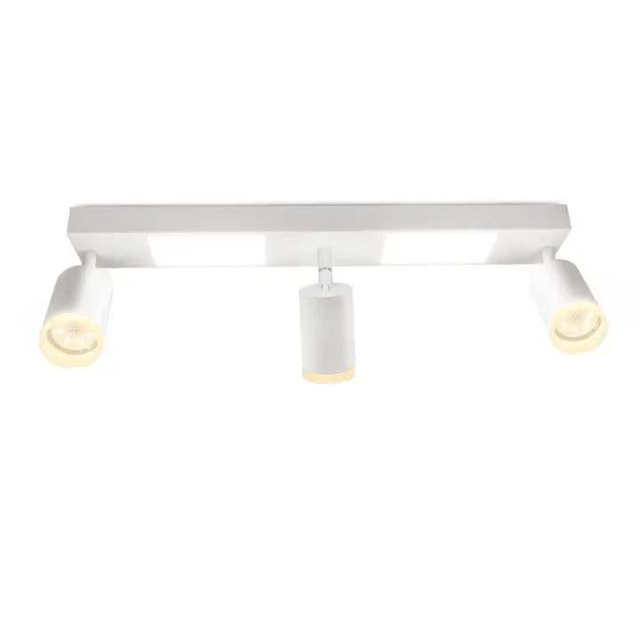 CBJKTX Foco de techo 3 bombillas GU10 dormitorio 3000k 20W blanco cálido ajustable - 1