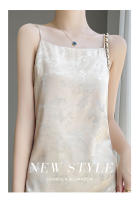 Vestido de satén jacquard para mujer Estilo nacional de verano, elegante y ligero - details 6