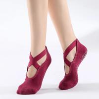 Calcetines de yoga antideslizantes para mujer, medias transpirables de vendaje, pilates, ballet, baile, medio dedo del pie - details 8