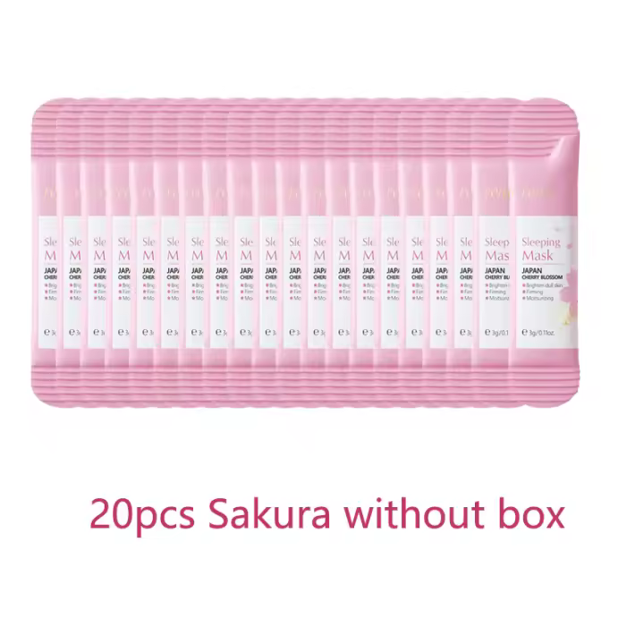 Máscara de Noche Hidratante de Sakura 20pcs Cuidado de la Piel Nutritivo para Anti-Envejecimiento - 1