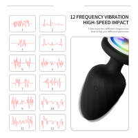Vibrador Anal con control remoto inalámbrico para hombres y mujeres, juguete sexual con luz Led, tapón Anal, masajeador de próstata, Vagina y ano - details 8