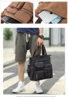Bolso de mensajero de lona para hombre, bandolera Unisex, bolso de hombro para viaje, trabajo, universidad, Vintage, maletín - details 9