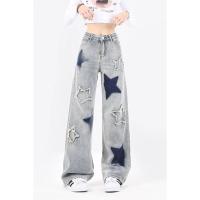 Vaqueros Retro Americanos de Cinco Puntos Pantalones Holgados de Pierna Ancha para Mujer - details 9