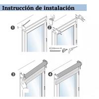 Estor Enrollable Economico Translúcido Liso, Fácil de Instalar, 60-200x180cm, Estores para Ventanas y Puertas, varios colores. - details 0