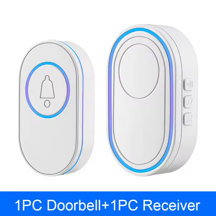 Timbre de Puerta Inalámbrico Inteligente Sectyme para Exteriores IP65 Impermeable Kit de Campana de Puerta con Luces LED Alarma de Seguridad Mejores de Bienvenida a Casa Melodías - 1
