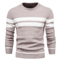 Nueva Suéter De Otoño Para Hombre Con Cuello Redondo Y Mangas Largas Patchwork Caliente Y Delgado Moda Casual Ropa De Hombre - details 6