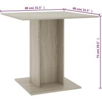 Mesa de Comedor Consola Cocina Bistró Restaurante Salón Sala de Estar Jardín Terraza Hogar Madera Contrachapada Gris Sonoma - details 41