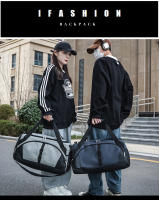 Bolsa de lona de viaje de 55L, bolsas de senderismo para exteriores, bolsa grande de fin de semana seca y húmeda, bolso de separación de corta distancia, mochila escolar versátil - details 2