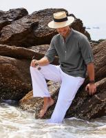 Camisa Manga Larga Stand Cuello Abierto Botón Piña Check Camisa Hombre Camisa Casual - details 12