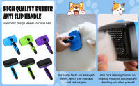 Peine con aguja para mascotas, peine para perros, combinador de pelo, peine para perros, herramienta divina para gatos, peine flotante para depilación, peine especial para pelo de gato - details 1