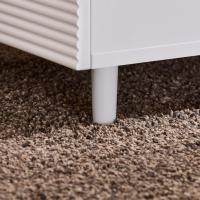 Mesa Auxiliar con 2 Estantes Consola Mesita de Noche con Ruedas Mesa Blanca Mesita 70 x 35 x 60 cm FBT34-W ES - details 40