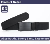 Cinturón con hebilla automática de negocios para hombres con estilo, banda elástica tejida con cinturón versátil de moda - details 5