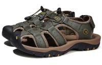Sandalias de exterior transpirables informales de cuero para hombre de verano, zapatos de playa, zapatillas, zapatos romanos de moda - details 32