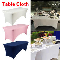 Mantel ajustado de LICRA de 4/6 pies, cubierta de mesa de tela plegable de alta elasticidad, mantel Rectangular para mesa de comedor, banquete, fiesta de boda - details 4