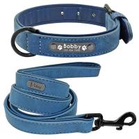 Conjunto correa cuero perro, Collar personalizado de 2 capas para perros pequeños, medianos y grandes, Pitbull - details 7