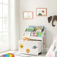 Estantería de Juguetes con 3 Compartimentos, Librería Infantil, Caja de Juguetes Móvil, con Ruedas, Multifuncional, para Habitación de Niños y Sala de Juegos, Blanco - details 3