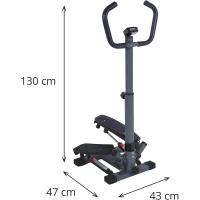 Máquina de Step lateral fitness Pantalla LCD, 4 funciones, ejercicio en casa, escalera compacta, pedales antideslizantes, altura ajustable - details 2