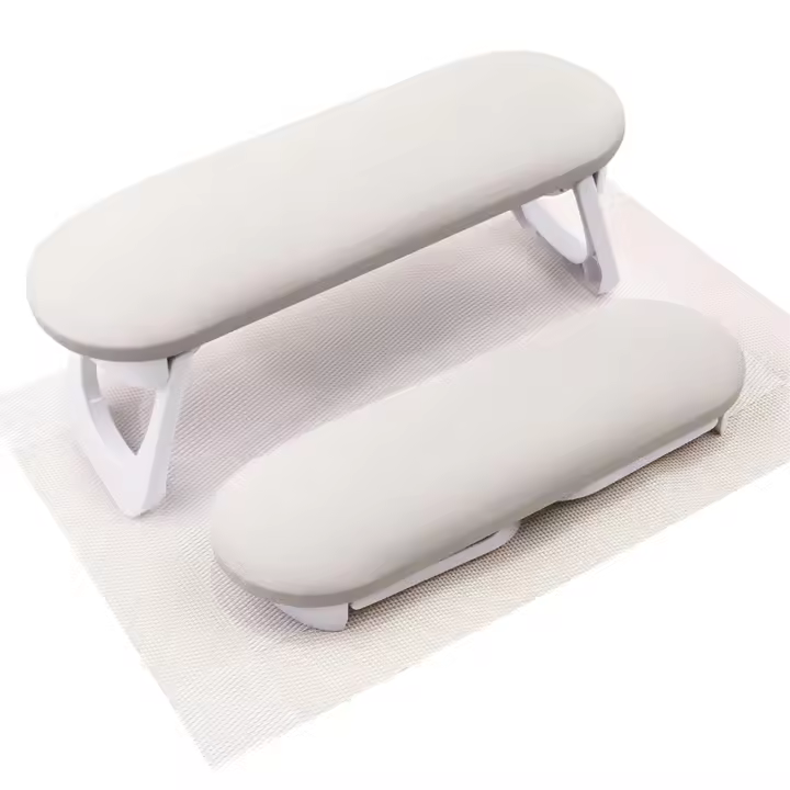 Reposabrazos de uñas de cuero PU plegable, soporte de mano para cojín de uñas acrílico, almohada de mano para uñas, arte de uñas - 1