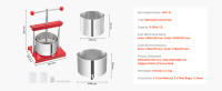 SucceBuy Prensa Manual para Vino de Frutas de 0,8 Gal/3L, Barriles Dobles de Acero Inoxidable, Exprimidor para Sidra, Manzana, Uva, Miel - details 1