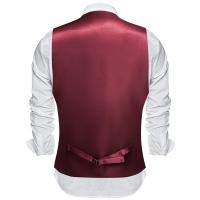 Chaleco de seda para hombre, 30 colores, liso, negro, azul, verde, rojo, Pik Gold Champain, chaleco ajustado de satén morado, Tops para hombre - details 39