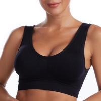 Sports bra women solid color fitness top gym yoga athletic tight workout soft brassiere padded - details 26