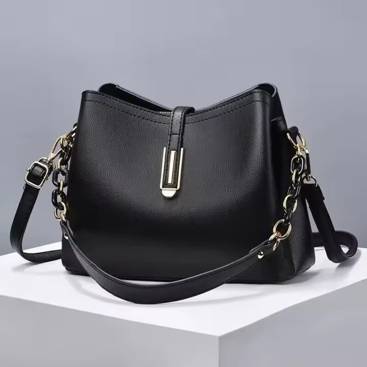 Mochila de lujo de gama alta para mujer, bolso de un hombro tipo bandolera informal, pequeño, de concha de Color sólido Simple - 1