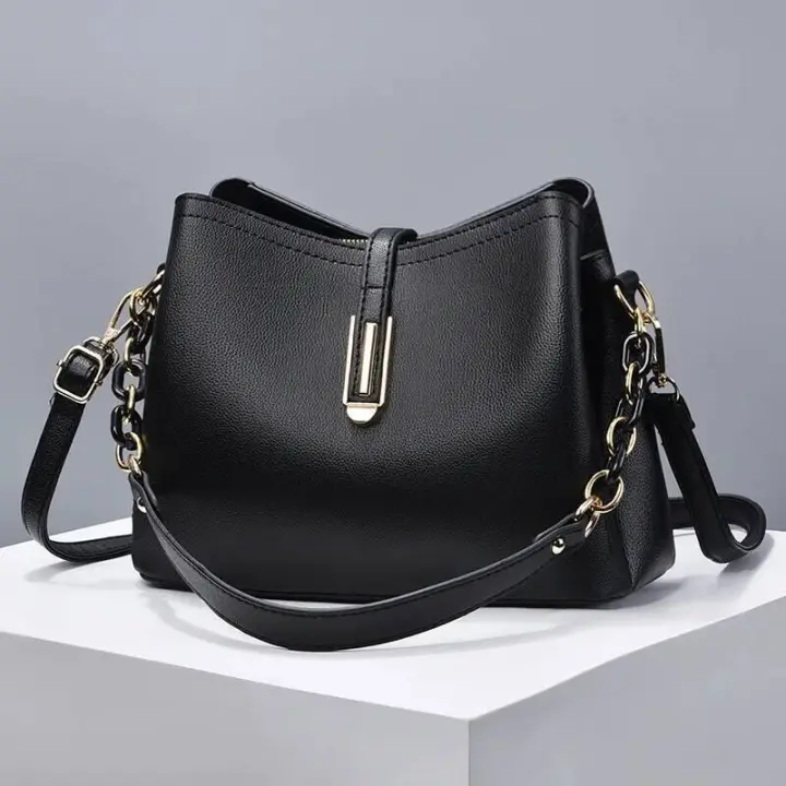 Mochila de lujo de gama alta para mujer, bolso de un hombro tipo bandolera informal, pequeño, de concha de Color sólido Simple - 1