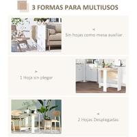 Mesa Plegable Moderna de Comedor Diseño Compacto con 2 Alas Abatibles Madera 103x76x73,5cm - details 4