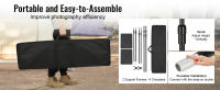 SucceBuy Soporte de fondo resistente, sistema de soporte de fotografía ajustable con 6 abrazaderas y bolsa de transporte, ideal para fiestas, bodas - details 3