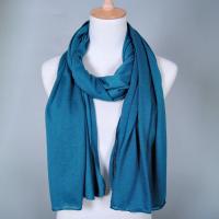 Hijab de algodón liso para mujer, chal largo y elástico, bufanda de red para el cuello, Sjaal musulmán, 35 colores, 180x80Cm - details 14