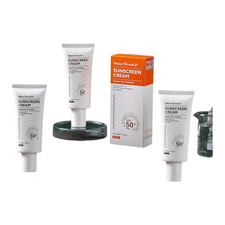 Protector solar blanqueador SPF 50 UV filtros solares de larga duración protección hidratante crema facial antimáscara piel sol W6W8 - 1