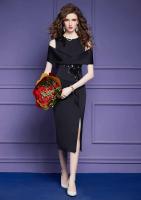 Fei Mengyi rojo verano estilo francés industria pesada lentejuelas pegatina temperamento falda dividida vestido 49735 - details 10