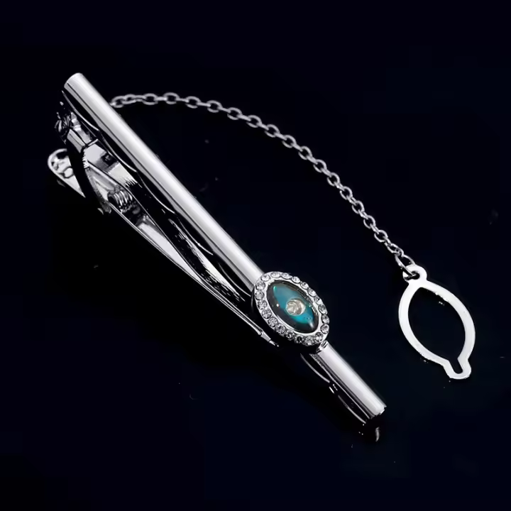 Clip de Corbata de Cobre Inladado de Alta Gama para Hombres Accesorio de Elegante para Trajes de Boda, Fiesta, Negocios Recuerdo de Invitado de Negocios - 1