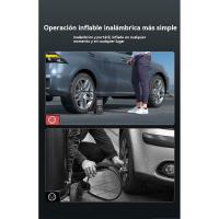 Infladores de neumáticos, compresores de aire portátiles, bombas de neumáticos sin cable, bombas de aire para coches, motos, bicicletas, balones con manómetros y luces LED - details 14