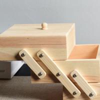 Caja de costura de madera, caja de almacenamiento de joyas, estuche organizador de cosméticos para el hogar - details 3