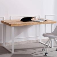 Mesa de estudio, escritorio o despacho, mesa de oficina, color madera salvaje y blanco, medidas: 120 cm (largo) x 60 cm (ancho) x 73 cm (alto) - details 1