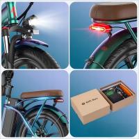 FAFREES F20 Pro+ Bicicleta Eléctrica Plegable, Freno de Doble Disco+SHIMANO de 7 Velocidades, Neumáticos de 20*3,0 Pulgadas, Velocidad Máxima de 25km/h, Batería de 36V 22.5Ah, Pantalla LCD, Alcance de 85-100km, Púrpura - details 9