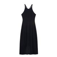 BUNO-vestido negro sencillo sin mangas para mujer, vestido Midi ajustado informal elegante de verano 2025, Vestidos de fiesta con cremallera trasera elegante - details 1
