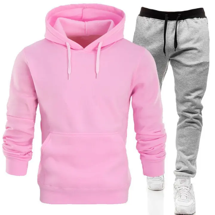 Conjunto de pantalones de chándal de color sólido de la marca Tide, ropa para correr, Sudadera con capucha, - 1