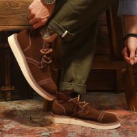 Botas de cuero de alta gama para hombre, zapatos altos de cuero esmerilado de piel de vaca pura - details 3