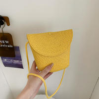 Bolso pequeño de mano para mujer hecho a mano de tela, mini bolso de playa tipo cubo y bolsos de hombro para damas - details 4