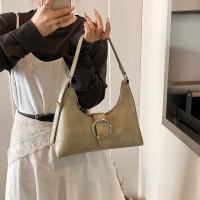 Bolso de hombro en forma de media luna, bolso hobo de piel sintética, bolso de mano de color sólido con cierre de cremallera, forro de poliéster, limpieza en seco profesional o lavado a mano, para mujer - details 7