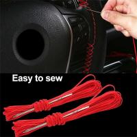 Funda universal de ante para volante de carreras, cosida a mano, bricolaje - details 2