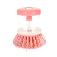 Plato para olla de lavado de cocina con relleno de líquido al presionar no daña la sartén, dispensador automático de cepillo de limpieza - details 1