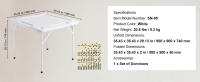 SucceBuy Mesa Mahjong, mesa de cartas plegable cuadrada para 4 jugadores con 4 portavasos y 4 bandejas para fichas, mesa de juego de dominó portátil - details 6