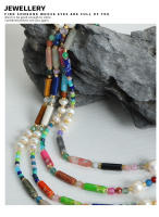 Piedra natural recordada Perlas de Agua Dulce collar de cuentes de mano Colgante de joyería de moda collar de Perlas. Regalo elegante. Joyas y glamurosas - details 7