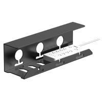 Gestión de cables para debajo del escritorio, bandeja de cables de Metal con abrazadera, tira de alimentación, soporte de Cable sin perforación, resistente y espacioso M - details 0
