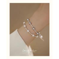 Pulsera de perlas Chips naturales joyería de plata pura cielo estrellado diseño de nicho Simple sentido de alta gama luz para mujer - details 10