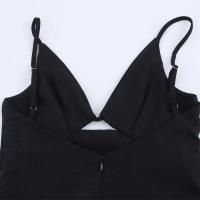 Vestido Largo Sexy Negro con Decoración Hueca para Mujer con Temperamento, Verano 2025 - details 5