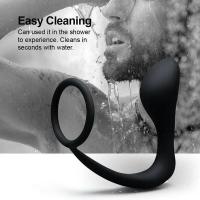 Leten 2 en 1 Slilcone x Anal Plug Masaje de Próstata Masculino Retraso de Eyaculación Anillo Estimulador Juguetes Sexuales para Adultos para Hombres Gay - details 4